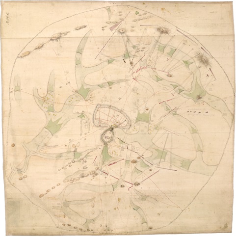 The above map of 1792 is one of the earliest documentations of the interconnected nature of lakes through storm water drains. Image source: bengaluru.urbanwaters.in.
