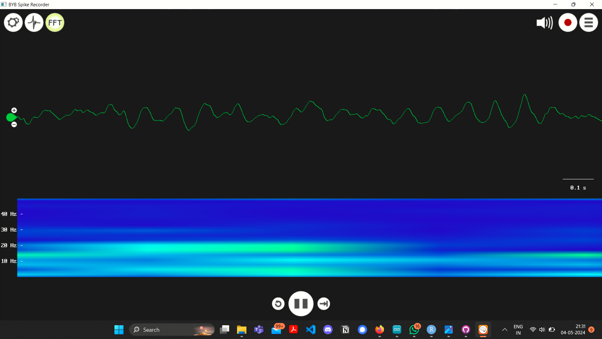 Alpha waves between 8 to 12hz recorded when eyes are closed and participant is focused